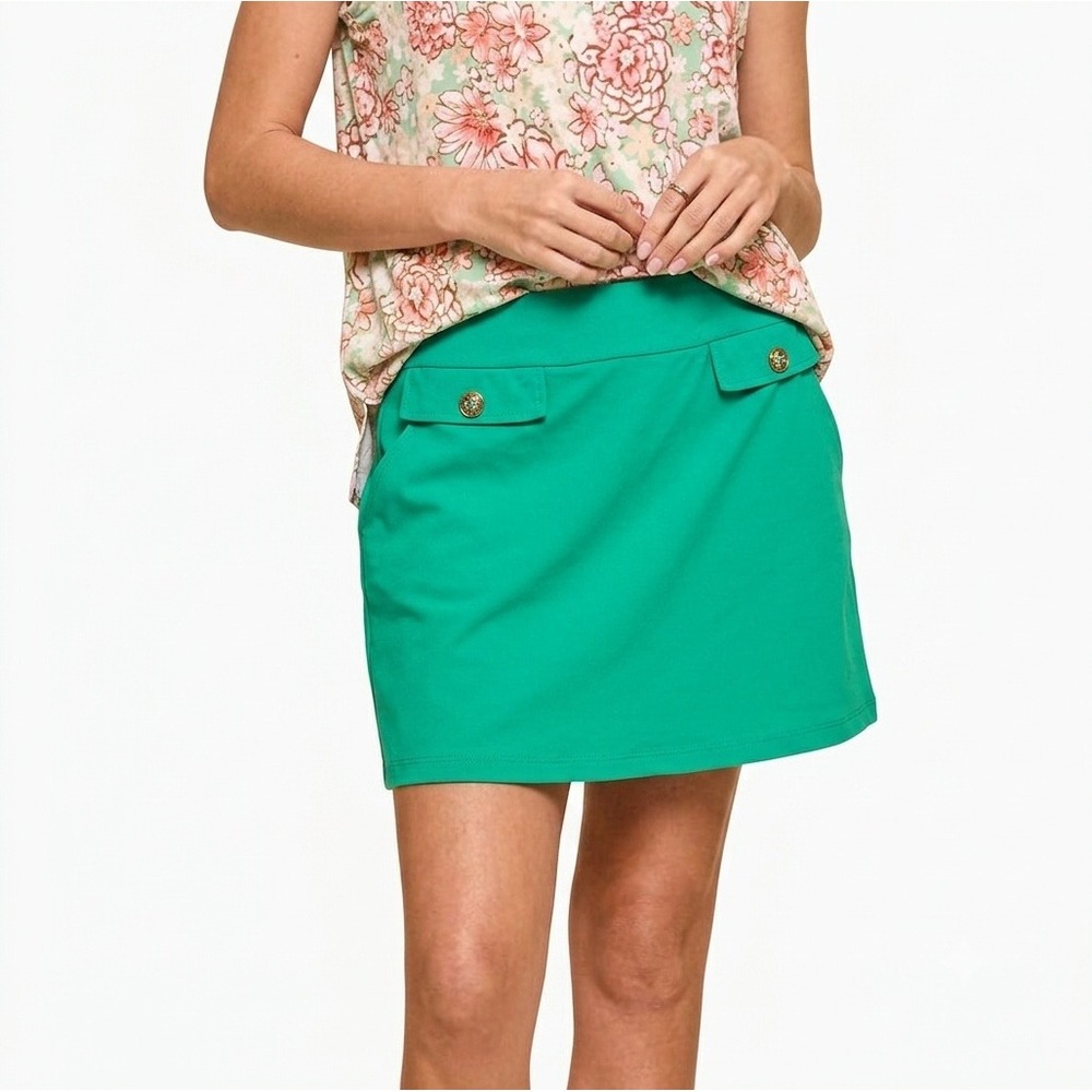 DEAR SCARLETT Tee Time Skort Womens L Green Activewear Golf Tennis